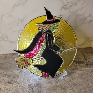 Vintage witch Giant Crystalline spooky suncatcher